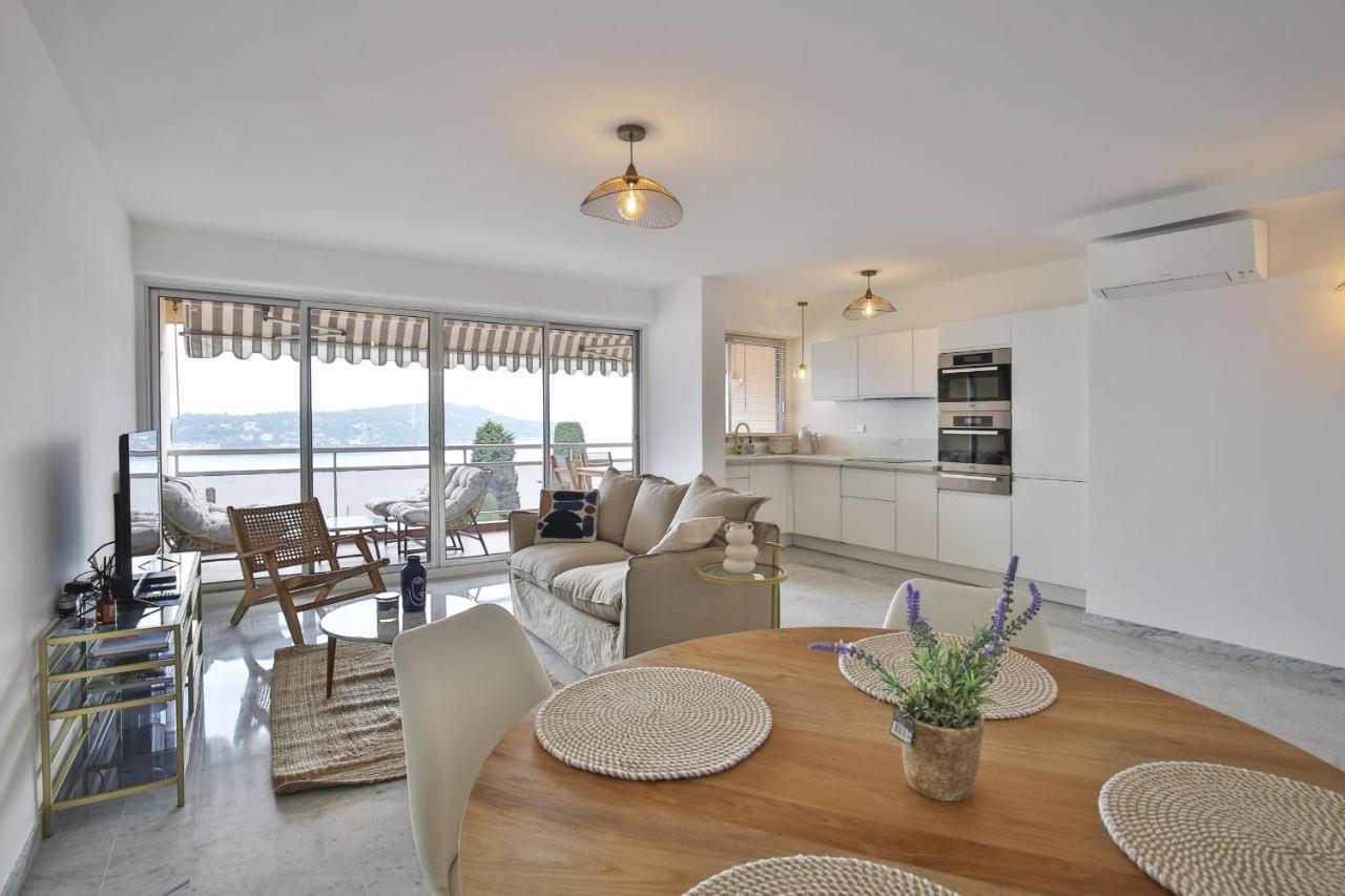 Sublime Appartement Vue Mer. Parking/Piscine/Clim Вилафранк-сюр-Мер Екстериор снимка